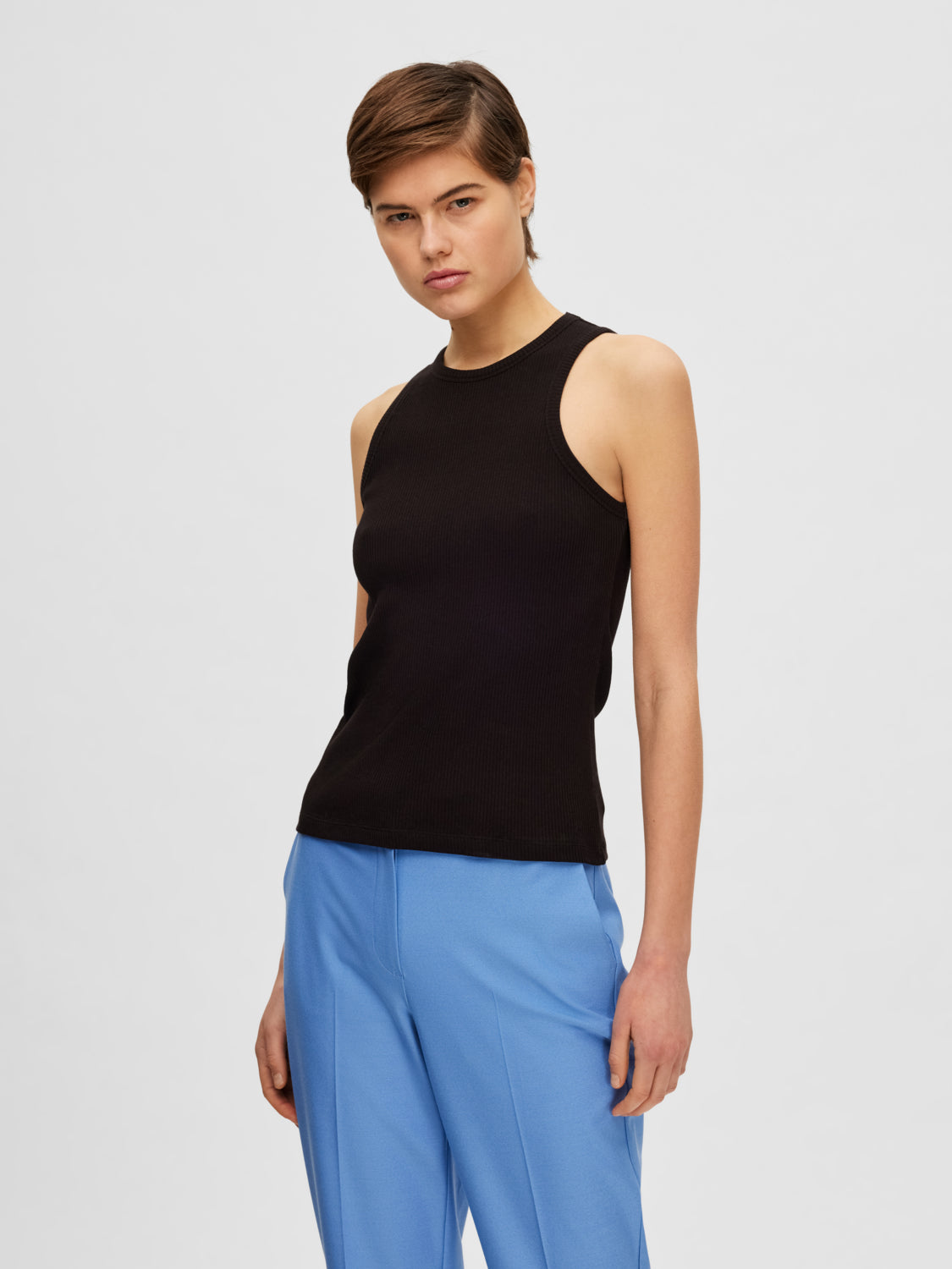 SELECTED FEMME - ANNA TANK TOPP - SORT